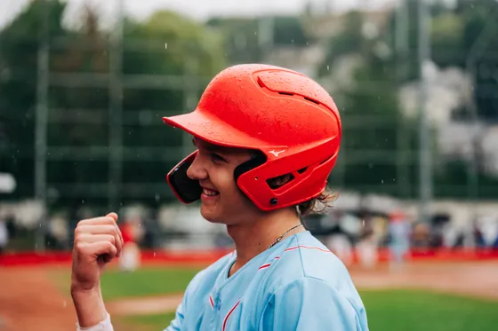 An Abbotsford Cardinals pitcher mid-delivery on the mound.